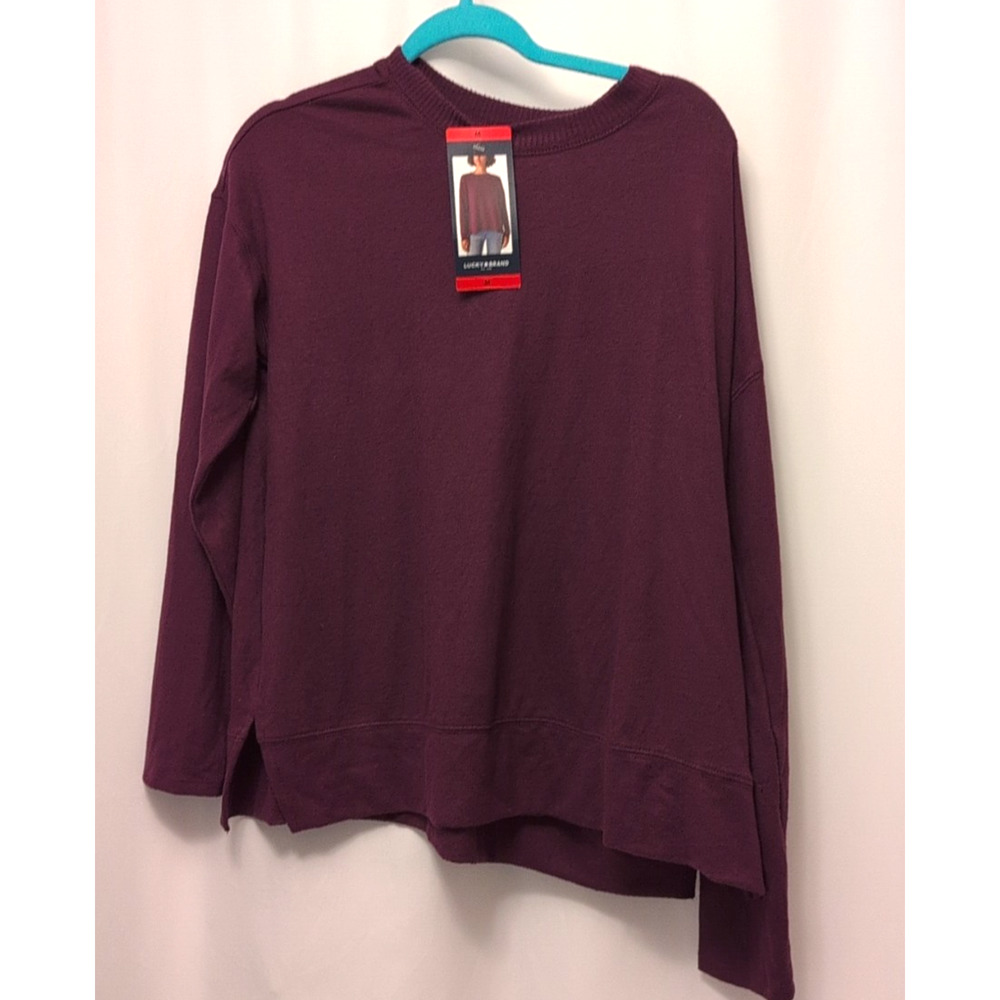 Lucky Brand M NWT potent purple soft feel long sleeve sweater--ish top